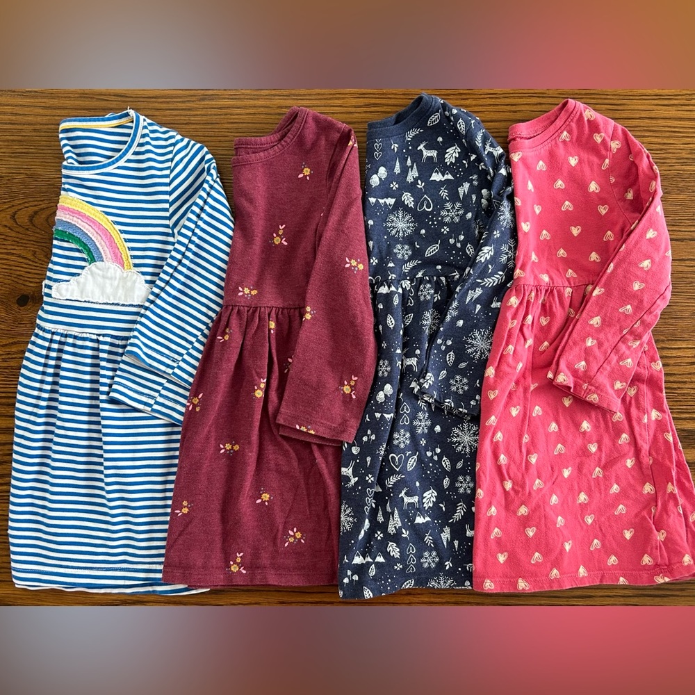 4T Girls Long Sleeve Dresses